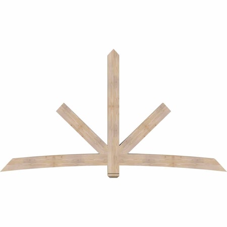 Ekena Millwork Alberta Smooth Timber Gable Bracket, Douglas Fir, 108"W x 58"H x 5 1/2"D x 5 1/2"F, 13/12 Pitch GBW108X58X0606ALB00SDF